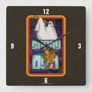 Horloge Carrée Recherche de fantôme de Scooby-Doo   hirsute et