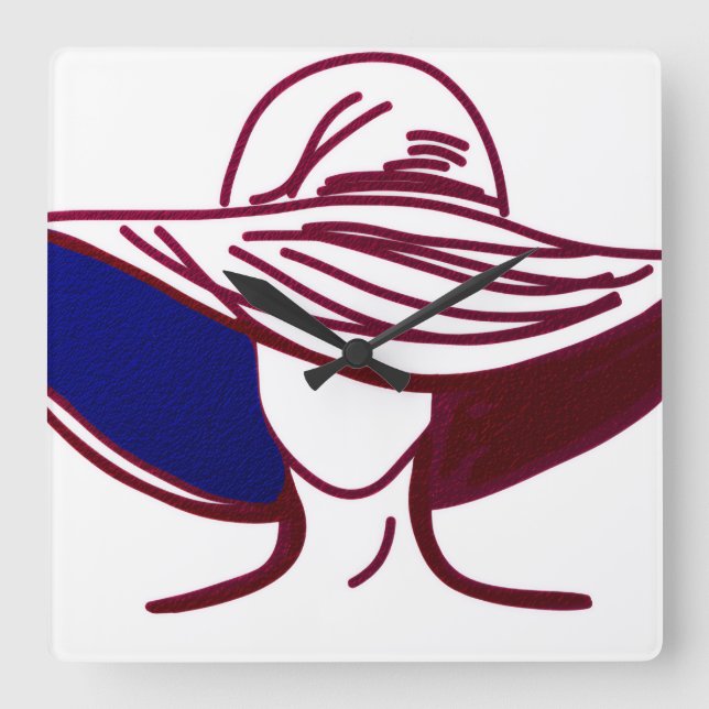 Horloge Carrée Red Lady (Recto)