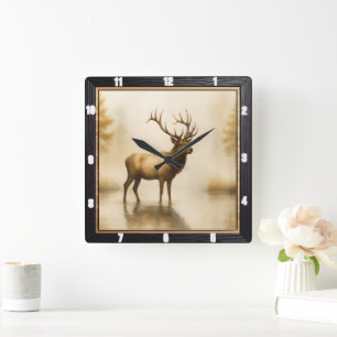Horloge Carrée Regal Elk Misty Water