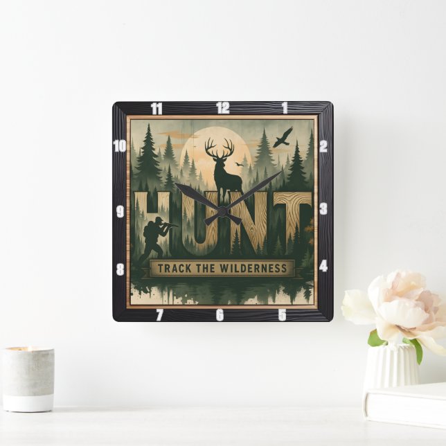 Horloge Carrée Regal Elk Misty Water (Maison)