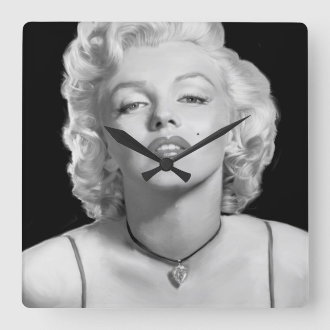 Horloge Carrée Regardez de l'amour (Recto)