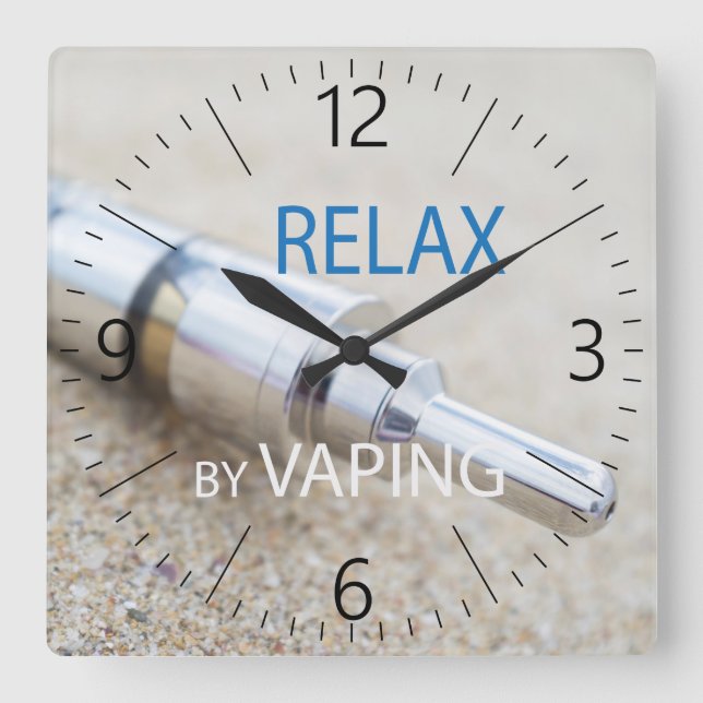 Horloge Carrée Relax by vaping (Recto)