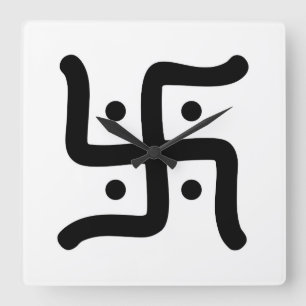 Horloge Carrée religion indoue traditionnelle indienne de symbole