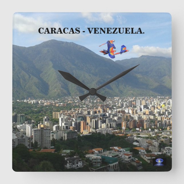 HORLOGE CARRÉE RELOJ DE PARED DE CARACAS - VENEZUELA. (Recto)