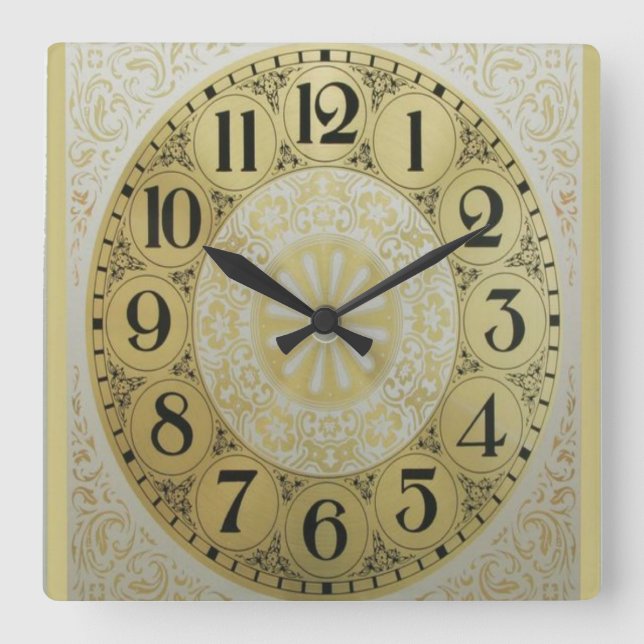 Horloge Carrée Reloj Dorado (Recto)