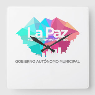Horloge Carrée Reloj La Paz