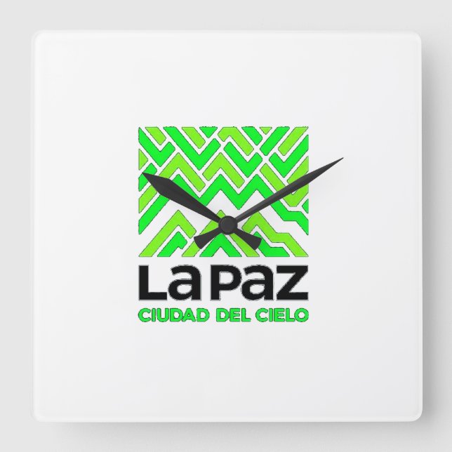 Horloge Carrée Reloj La Paz ciudad del cielo (Recto)