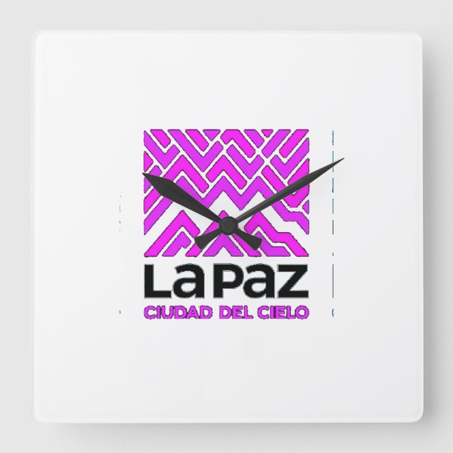 Horloge Carrée Reloj La Paz ciudad del cielo (Recto)