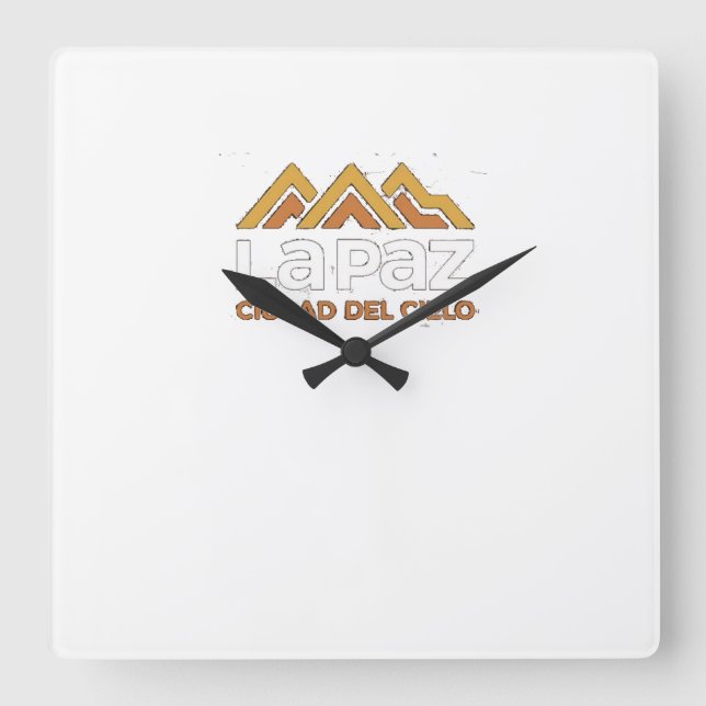 Horloge Carrée Reloj La Paz ciudad del cielo (Recto)