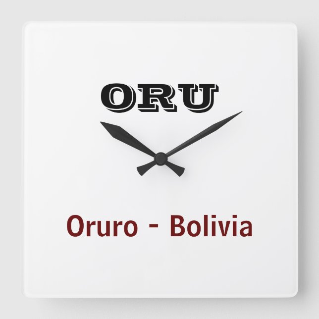Horloge Carrée Reloj Oruro - Bolivie (Recto)