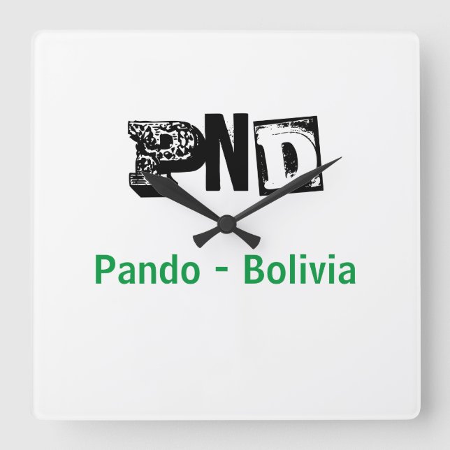 Horloge Carrée Reloj PND Pando Bolivia (Recto)