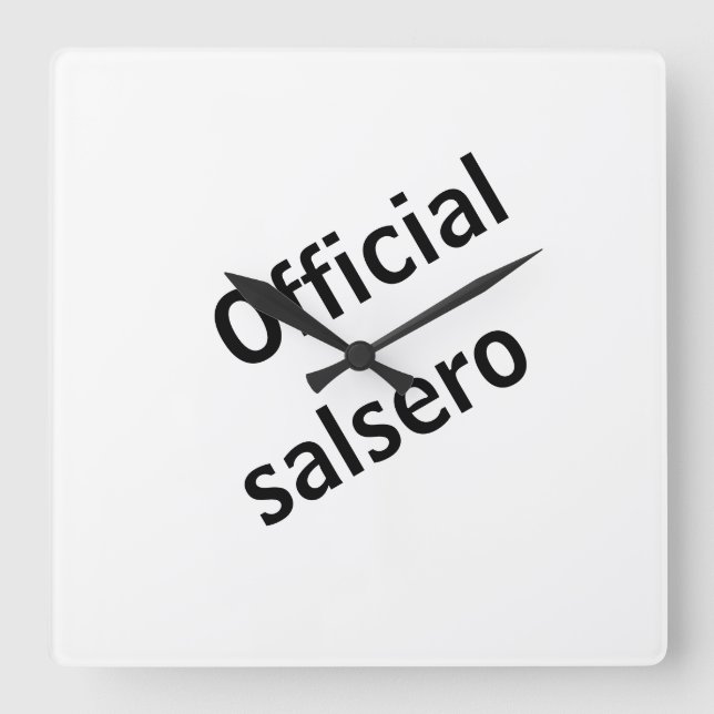 Horloge Carrée Reloj salsero officiel (Recto)
