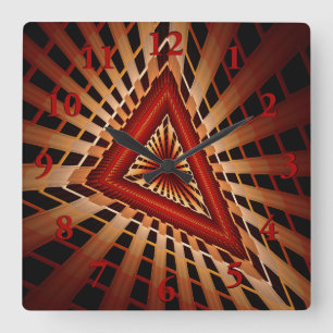 Horloge Carrée Réseau d'Imaginaires 3D Conception graphique fract