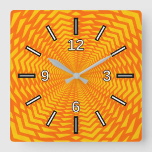 Horloge Carrée Résumé géométrique Sun-Comme l'horloge de carr