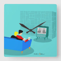 Retro Couple Gay Regarder La Télévision Acrylique