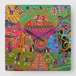 Horloge Carrée Rêve de fantasy pour enfants