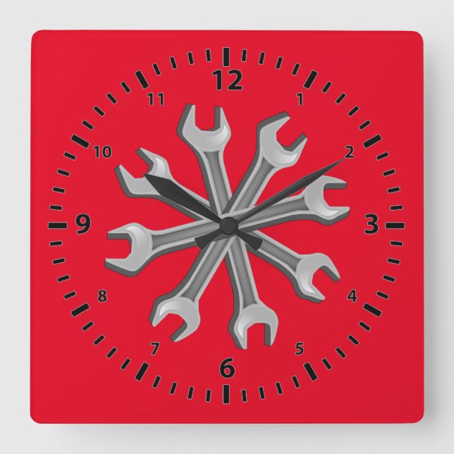 Horloge Carrée Rêver des clés (Recto)