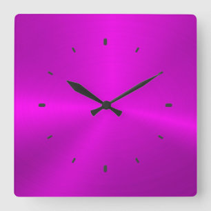 Horloge Carrée Revêtement en acier inoxydable rose-chaud