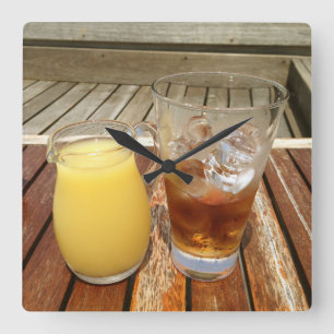 Horloge Carrée Rhum et ananas
