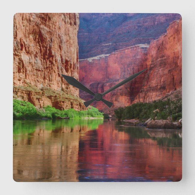 Horloge Carrée Rivière Colorado dans le Grand Canyon, AZ (Recto)