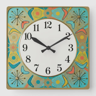 Horloge Carrée Rockabilly