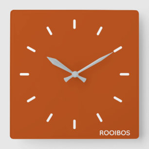 Horloge Carrée Rooibos rouge brun nom