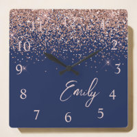 Rose bleu marine Gold Blush Pink Parties scintilla