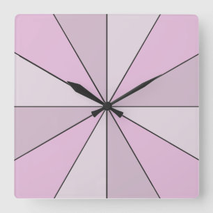 Horloge Carrée Rose de la roue de couleur