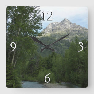 Horloge Carrée Ruisseau McDonald au Glacier National Park