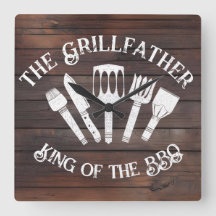 Rustique "Le Grillfather : Drôle cadeau barbecue