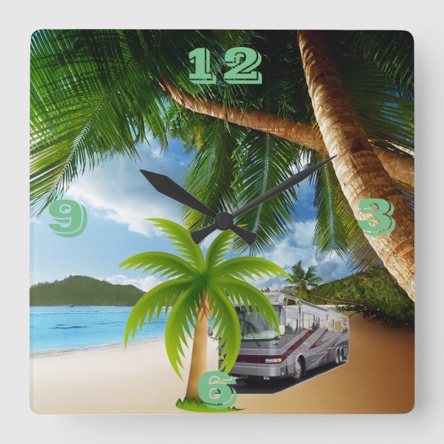 Horloge Carrée RV TIME Tic Toc Wall Clocks (Recto)