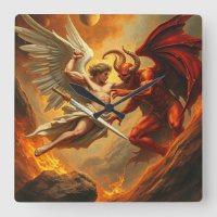 Saint Michel l'Archange lance l'horloge diabolique