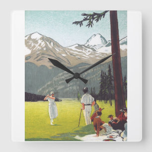 Horloge Carrée Saint Moritz par Emil Cardinaux