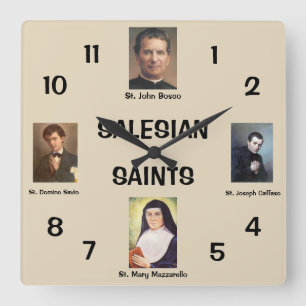 Horloge Carrée Salesian Saints