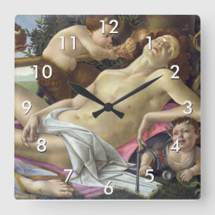 Horloge Carrée Sandro Botticelli - Vénus et Mars, côté droit