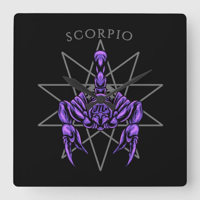 Horloge Carrée Scorpio zodiac (Recto)