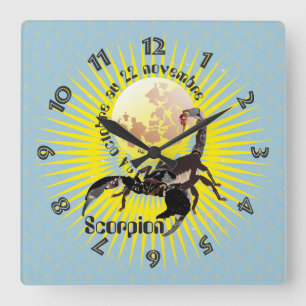 Horloge Carrée Scorpion 24 au 22 novembre