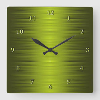 Horloge Carrée Shaded Olive Moss