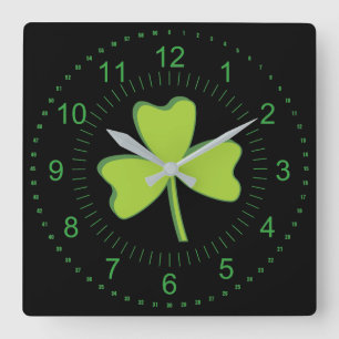 Horloge Carrée Shamrock
