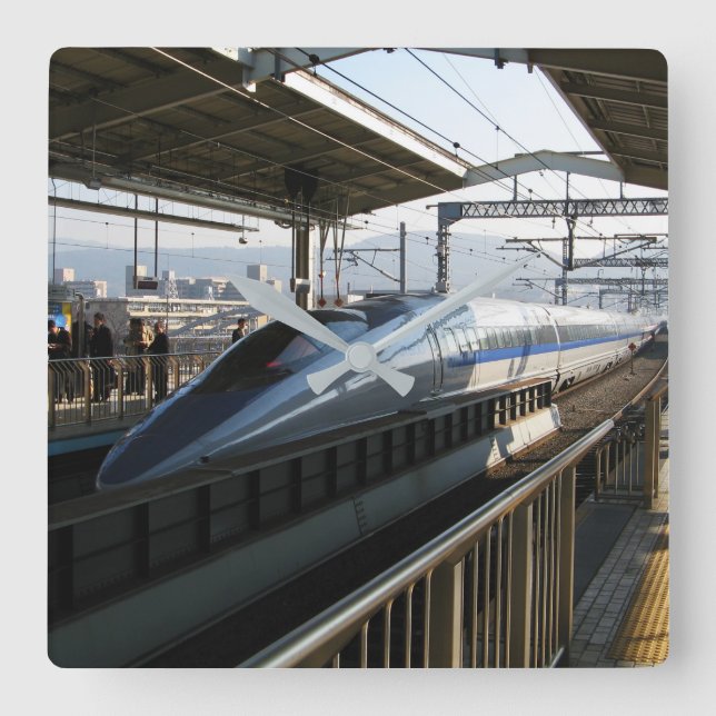Horloge Carrée Shinkansen série 500 新 幹 train 線 (Recto)