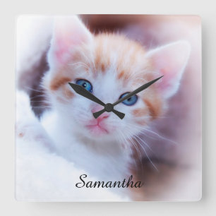 Horloge Carrée Signature Photo Square Wall Clock