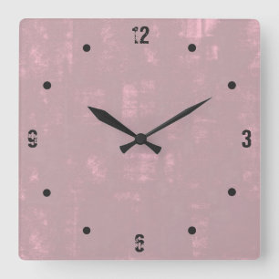 Horloge Carrée Simple rudern mallow pink abstract