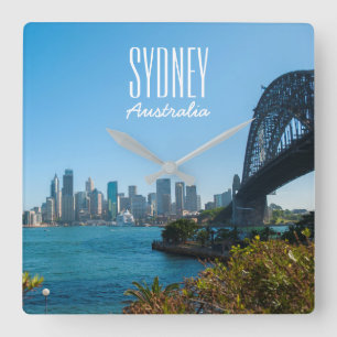 Horloge Carrée Skyline australia de Sydney Harbour