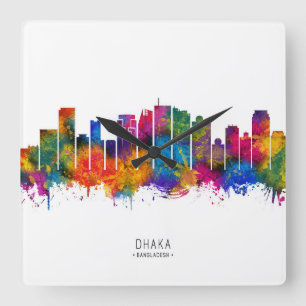 Horloge Carrée Skyline Dhaka Bangladesh