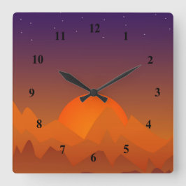 Horloge Carrée Slumbering Hills