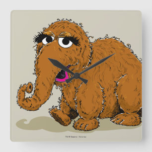 Horloge Carrée Snuffleupagus vintage