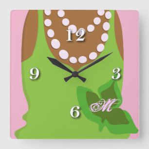 Horloge Carrée Soeur Amour