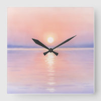 Soleil de style aquarelle - Art de paysage marin