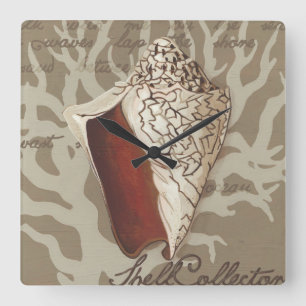 Horloge Carrée Sonnet maritime IV