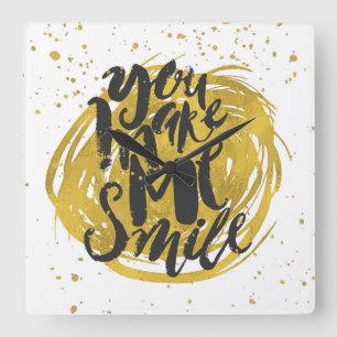 Horloge Carrée Sourire